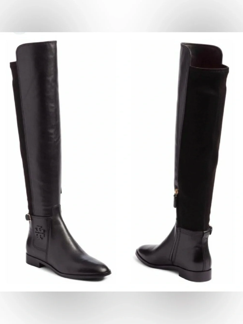 Tory Burch Wyatt Black Leather Over-the-Knee Riding Boots Size 7 MSRP $595